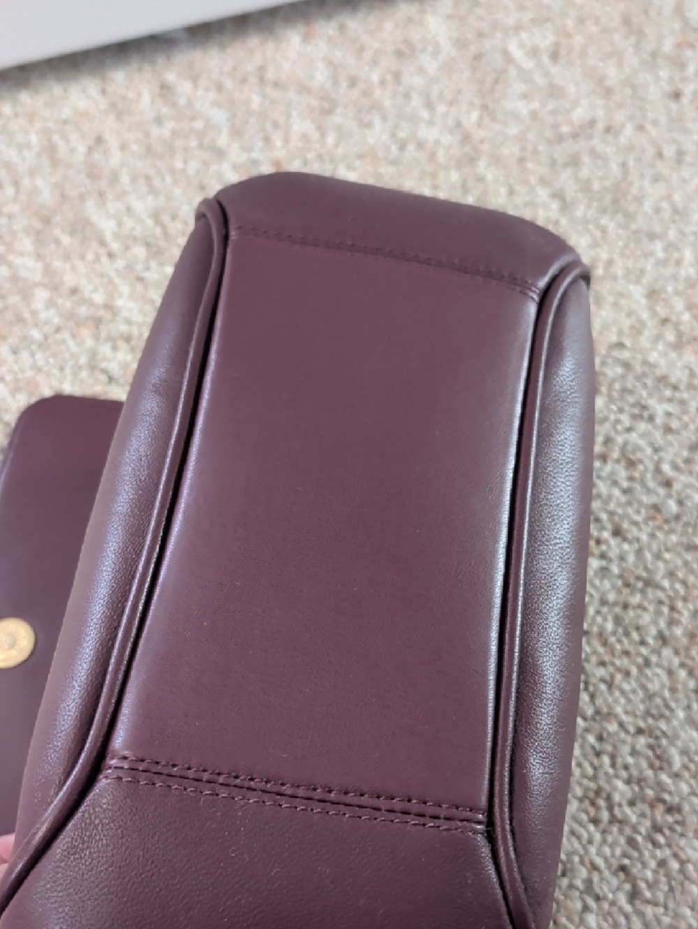 Karl Lagerfeld Plum Crossbody Shoulder Bag with Gold Hardware - Picture 4 of 6